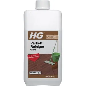 HG Bodenpflege Parkett Glanz, Konzentrat, reinigt und schützt Parkett und Holz, 1 Liter