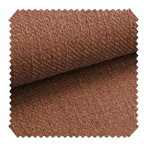 novely® exquisit DECORETTO - Weicher Polsterstoff im Naturfaser Look - Schwer Entzündbarer Möbelstoff mit Ultra-Clean-Technologie - Pflegeleichte Meterware 1lfm | Farbe: 08 Kupferbraun
