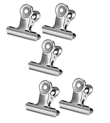 Stück kleine Verschlussclips Metall | 75mm Tüten Clips | Brief Klammern aus Edelstahl mit starker Federkraft | Lebensmittelbeutel Verschlussklammern | Metallklemmen für EIN luftdichtes Abschließen 5