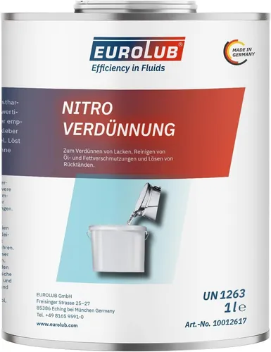 EUROLUB Nitroverdünnung 1 Liter Nitro Verdünnung Universalverdünnung Verdünner