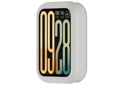 Wigento Smartwatch-Hülle Für Xiaomi Smart Band 9 Pro Silikon Watch Schutz Gehäuse Hülle Grau, Halbseitiger Silikon-Schutz, leicht und langlebig