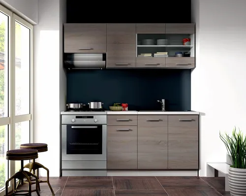 Küche Dave Mini 180 cm Küchenzeile von Küchenpreis-Bombe