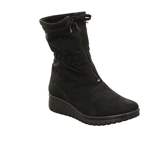 Westland Calais 45 Stiefelette für Damen in Schwarz - Wanderschuhe mit warmem Mikrofaser-Futter, praktischem Reißverschluss für einfachen Einstieg und herausnehmbarer Einlegesohle – ideal für die kalte Jahreszeit.