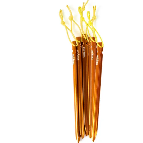 Tatonka Tent Peg Pro 15 - Aluminiumheringe - Zeltzubehör für Camping & Wandern, leichte und gut sichtbare Aluminiumheringe mit Y-Profil und praktischer Schlaufe zum Herausziehen, ideal für sicheres Zelten.