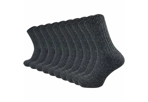 GAWILO Norwegersocken für Herren, 10 Paar, warm und bequem, Größe 43-46 - Hochwertige Arbeitssocken mit gepolsterter Frotteesohle für optimalen Komfort. Ideal für kalte Tage beim Wandern oder Trekking. Maschinenwaschbar und strapazierfähig.