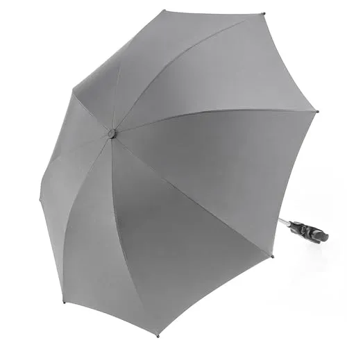 Zamboo Kinderwagenschirm Universal - UV Schutz 50+ - Kinderwagen-Sonnenschutz in grau, bietet optimalen UV Schutz 50+ und ist einfach zu montieren für mehr Sicherheit beim Spaziergang.