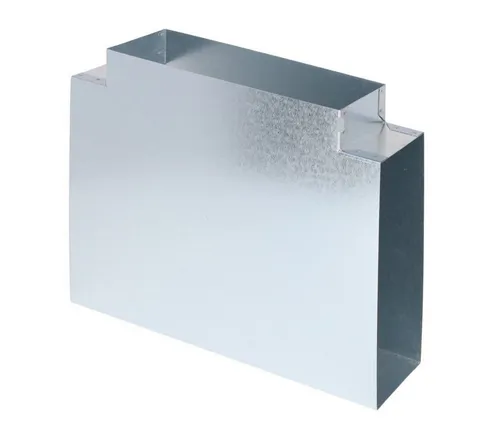 Subtiel Flachkanal T-Stück 40x35x9 cm, silber - Hochwertiges T-Stück für Flachkanäle, ideal zur effizienten Luftverteilung in Belüftungssystemen. Robuste Bauweise und ansprechendes Design für vielfältige Anwendungen.