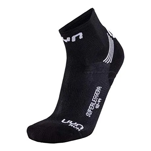 UYN Herren Run Superleggera Socke, Black/Pearl Grey, 41 EU