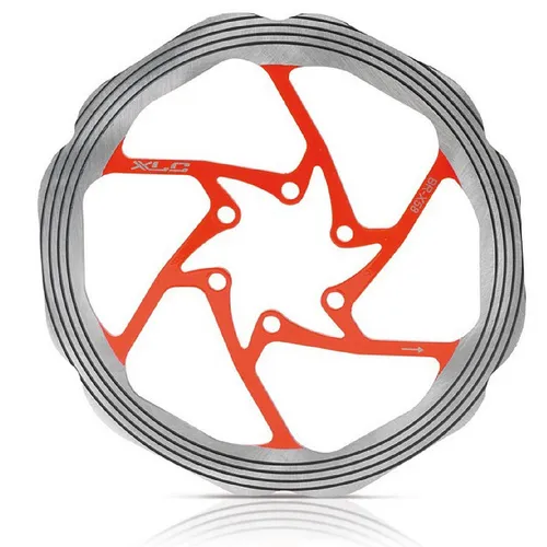 XLC Bremsscheibe BR-X58 Ø 160mm silber/rot CNC Reibring