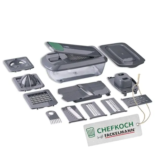 FACKELMANN Chefkoch Mehrzweck Gemüseschneider 16-Teilig – Das ultimative Küchen-Multi-Tool