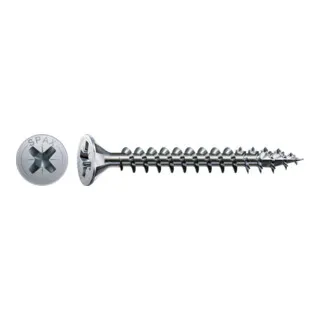 SPAX Universalschraube 5,0 x 25 mm – 1000 Stück, Kreuzschlitz Z2 - Holzschrauben mit WIROX-Oberfläche für 20-fachen Korrosionsschutz, ideal für Innen- und Außenbereich ohne direkte Bewitterung. Made in Germany, TÜV zertifiziert.