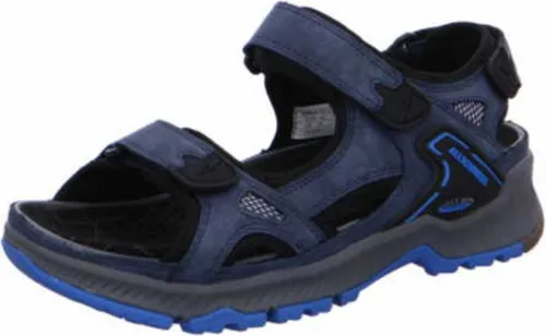 Sandale Allrounder by Mephisto H004-P2006603 - Sportive Herren Sandalen mit flachem Absatz und flexibler Krepp-Laufsohle. Der Klettverschluss ermöglicht einfaches An- und Ausziehen sowie individuelle Anpassung für optimalen Komfort.