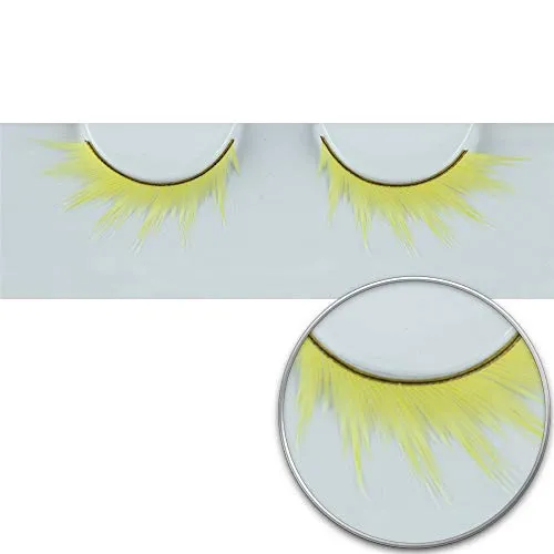 Grimas professionelle Fashionwimpern | Nummer 268 - Hellgelb mit dunklem Rand | Hochwertige falsche Wimpern in besonderem Design für Karneval, Theater, Halloween und mehr