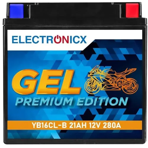 Electronicx GEL Motorrad Batterie YB16CL-B 12V 21Ah 280A