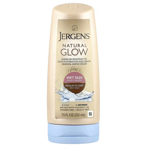 Jergens, Natural Glow, Feuchtigkeitscreme feuchte Haut, mittel - gebräunt, 221ml