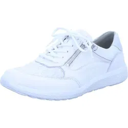 Waldläufer Damen Sneaker Ira 29670-5, 29670-6.5, 29670-8 - Bequeme Schnürer in Weiß/Silber - Halbschuhe mit flexibler Sohle und bequemer Passform. Ideal für den Alltag und vielseitig kombinierbar.