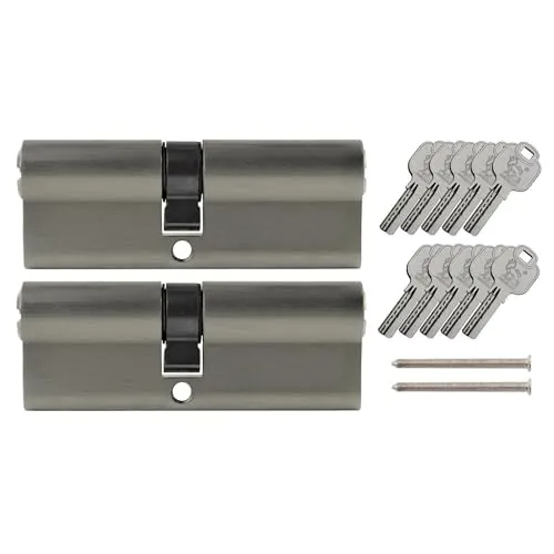 2x Profilzylinder 85 mm 40/45 gleichschließend inkl. 10 Schlüssel