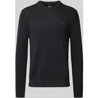 Tommy Jeans Rundhalspullover für Herren, Slim Fit, Schwarz - Herren-Pullover von Tommy Jeans in Slim Fit. Aus 100% Baumwolle, bietet er hohen Tragekomfort und einen modernen Look. Ideal für lässige Anlässe.