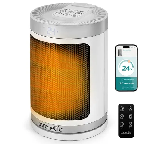 SereneLife Smart Heizlüfter 1500W mit WiFi & Fernbedienung