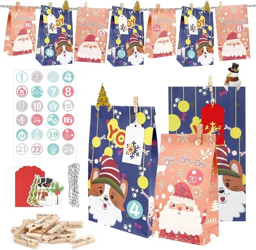 Produktbild XXL Adventskalender Befüllen mit Geschenktüten und Weihnachtskarten