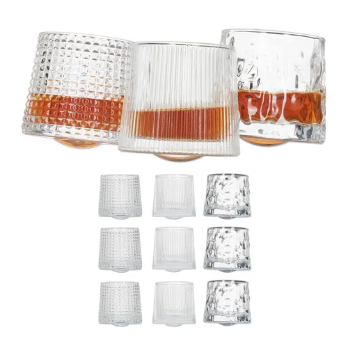 relaxdays Whisky Gläser Set 12er – Stilvoll genießen - Hochwertiges 12er Set Whisky Gläser mit 3 Zierschliffen für brillante Lichtbrechungen. Ideal für stilvolles Tasting von Whisky und anderen Bränden, pflegeleicht und aus schwerem Glas.