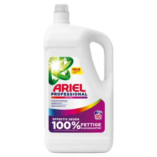 ARIEL Professional COLOR+ Waschmittel 2x 4,95 l - Waschmittel für professionelle Anwendungen, sorgt für strahlende Farben und perfekte Reinigungsergebnisse bei jedem Waschgang.