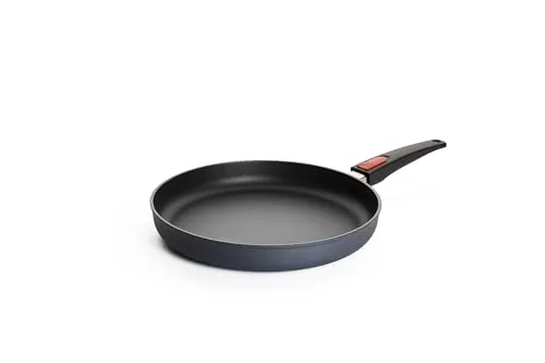 Woll Diamond Lite Flachpfanne - Ø 30 cm, Induktiv, mit abnehmbarem Stiel - Pfannen für alle Herdarten: Die Woll Diamond Lite Flachpfanne überzeugt mit einer herausragenden Antihaftversiegelung und ist ofenfest bis 260 °C. Ideal für gesundes, fettfreies Kochen und einfaches Verstauen.