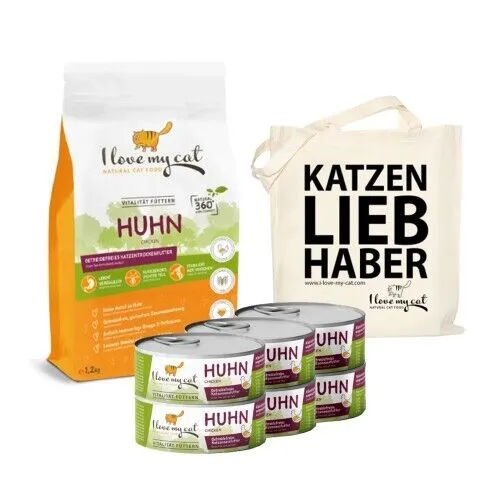 ILMC Set mit Huhn - Trockenfutter mit Huhn 1,2 kg + 6 dosen Nassfutter mit Huhn