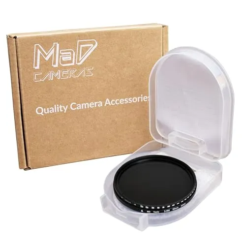 MaD Cameras 52mm ND2–ND400 Variabler ND-Filter für DSLR – Ideal für Langzeitbelichtung & Bewegungseffekte