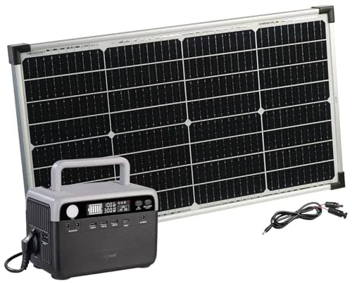 revolt Powerstation USB: Powerstation & Solar-Generator, 230 Wh, 230 V, 300 W & Solarpanel 60 W (Solar-Powerbank 230 Volt, Solar Power-Stations Camping)