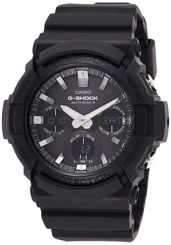 Casio Herren Solar Armbanduhr GAW-100B-1AER - Armbanduhren für Herren mit stoßfestem Design, Solarbetrieb und Funksignalempfang für präzise Zeitmessung weltweit.