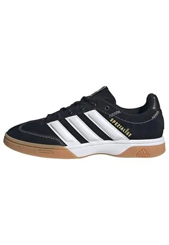 adidas Performance SPEZIALIST INDOOR Handballschuh schwarz 43 1/3 EU - Sportlicher Handballschuh in Größe 43 1/3, ideal für Hallensport. Mit robustem Obermaterial aus Leder und Textil sowie rutschfester Gummisohle für optimalen Halt.