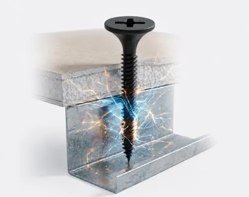 Schnellbauschrauben 3,9 x 35 mm Feingewinde von Tergato| 1000 Stück Trockenbau Schrauben für Gipskarton | Rigips Schrauben für Metallunterkonstruktionen | Stahl Schwarz Phosphatiert DIN EN 14566
