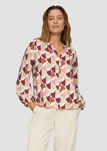 s.Oliver Langarmbluse mit All-Over Print, Gr. 38 von s.Oliver
