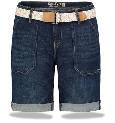 Sublevel Damen Jeans Shorts D85054BA62343ZD259-S