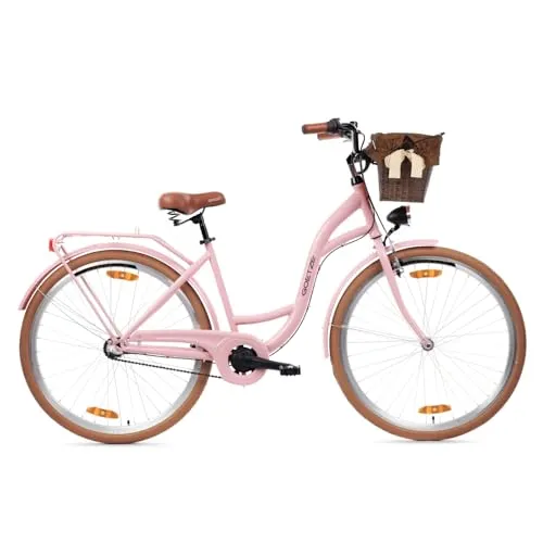 Goetze Style 28 Zoll Damen Citybike - Fahrrad mit 3-Gang Nabenschaltung, Rücktrittbremse und komfortablem Tiefeinsteiger-Rahmen – ideal für entspannte Stadtfahrten und tägliche Erledigungen.