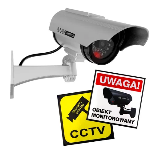 Kamera Dummy LED Überwachungskamera Attrappe Alarmanlage CCTV Camera Solar