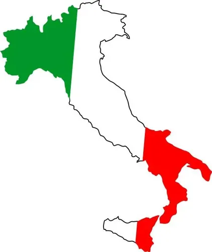 Hermann Schütz Aufkleber Italien Landkontur Dimension 80x45mm Aufkleber