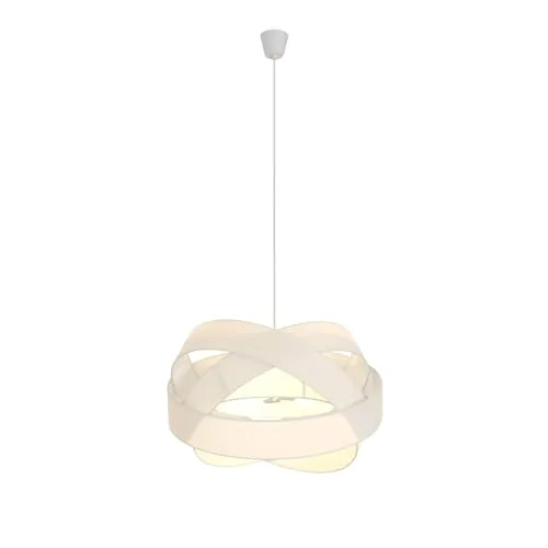 Lindby Hängeleuchte Simaria, 3 x 40 W - Hängeleuchte mit drei stilvollen Stoffringen, die für eine gemütliche Lichtatmosphäre im Wohnraum sorgt.