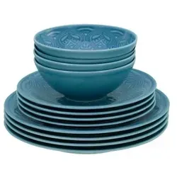 CreaTable 21623 Serie Orient Mandala 12-teiliges Geschirrset - Tafelservice mit mediterranem und orientalischem Flair, spülmaschinen- und mikrowellengeeignet, ideal für jeden Anlass und aus europäischer Premiumproduktion.