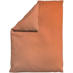 Schlafgut Bettdeckenbezug Woven Satin Fade, Hellgrau-Rot - Bettwäsche aus hochwertigem Woven Satin mit Farbverlauf, schadstoffgeprüft und atmungsaktiv, ideal für erholsame Nächte.