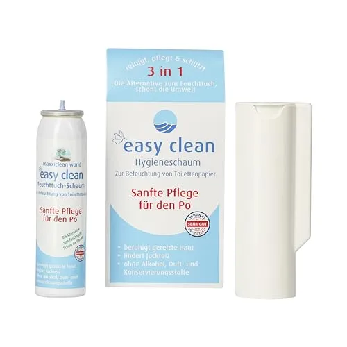 maxxiclean world – easy clean Feuchttuchschaum Starter Set – Popo Schaum für Toilettenpapier