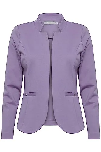 fransa FRCEDILAN Damen BlazerKurzblazer Jacke Stehkragen ohne Knopfleiste Taschen mit Druckknopf, Größe:S, Farbe:Purple Haze (183718)