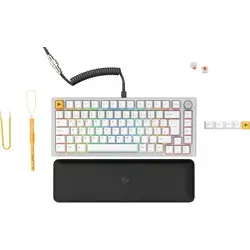 Glorious GMMK Pro Gaming Tastatur - Hot-Swap, RGB mit Glorious Fox Switch - Tastaturen mit hochwertigem Aluminium-Gehäuse, kratzfestem Finish und Hot-Swap-fähigen Schaltern für ein ideales Gaming-Erlebnis.