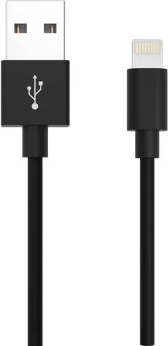 Ansmann USB-Kabel USB-A Stecker, Apple Lightning Stecker 1.20m Schwarz Aluminium-Stecker, TPE-Mantel, beidseitig verwendbarer