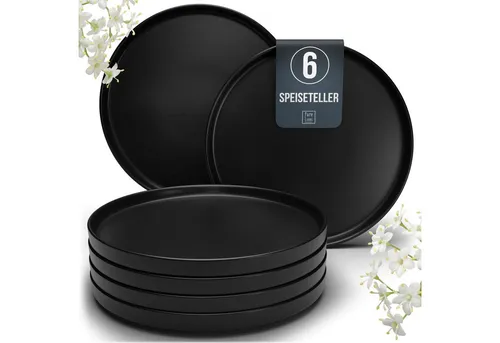 Steingut Teller Set für 6 Personen Manhattan von PURE LIVING INTERIOR DESIGN