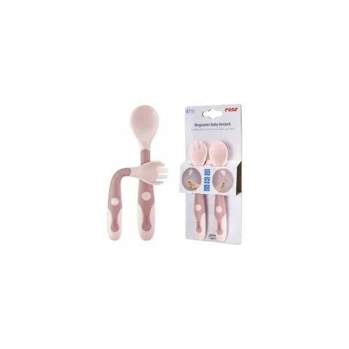 Biegsames Lernbesteck in Rosa - Ideal für kleine Hände, fördert das selbstständige Essen. Leicht und handlich, perfekt für den täglichen Einsatz. Breite: 10,1 cm, Länge: 20 cm, Gewicht: 44 g.