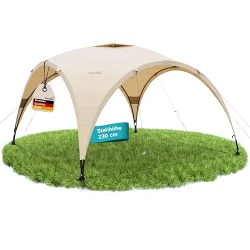 Skandika Pavillon Ascot 426 – Wetterfester Gartenpavillon aus Technischer Baumwolle