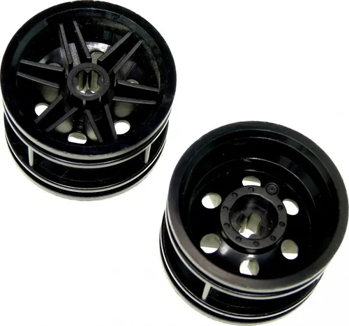 Produktbild 2x Lego Technic Felge 30.4x20 schwarz Auto Fahrzeug Rad 4299389 56145