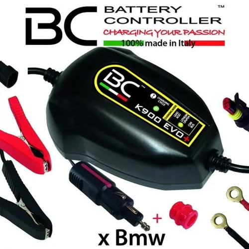 BC Battery Controller 700BCK9EVO+ BC K900 EVO+, Caricabatterie intelligente e caricabatterie di manutenzione per motociclette BMW con sistema CAN-Bus, Nee, Schwarz